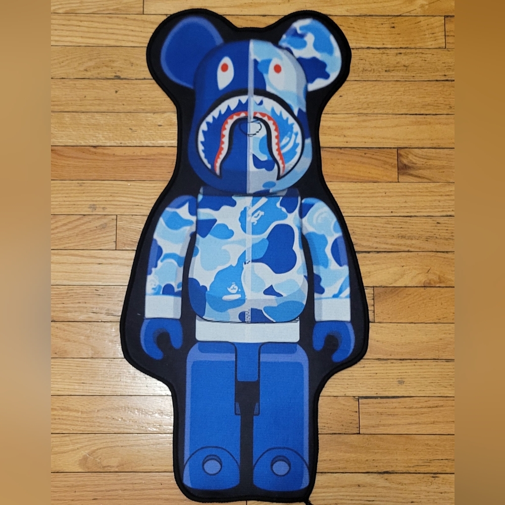 Bape Custom Blue Action Figure Rug